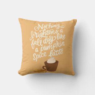 Pumpkin Spice Latte fall/Autumn  Throw Pillow