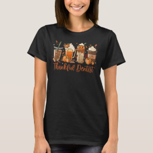 Pumpkin Spice Latte Fall Coffee   One Thankful Den T-Shirt