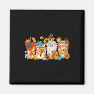 Pumpkin Spice Latte Fall Cozy Coffee Retro Autumn Magnet