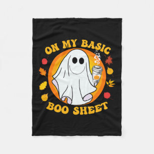 Pumpkin Spice Latte Fall Vibe Halloween Fun Basic Fleece Blanket