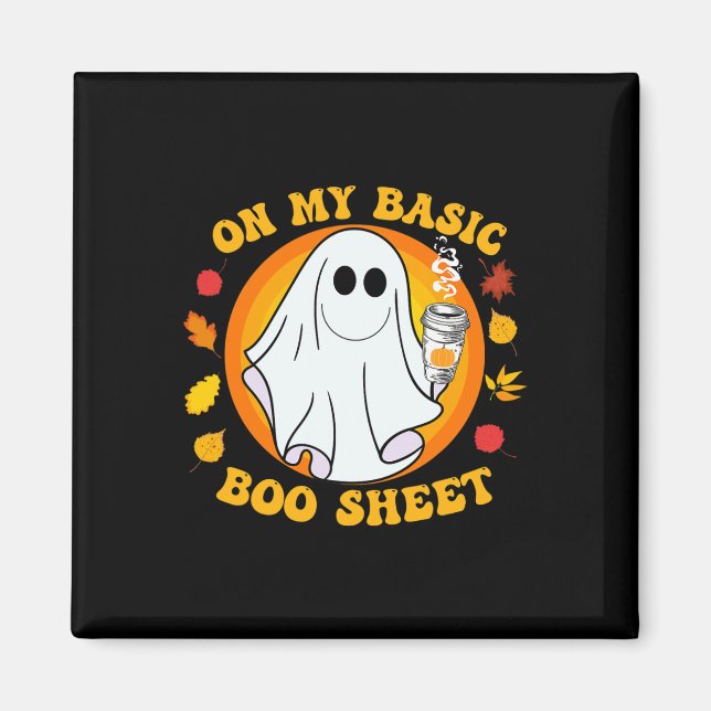 Pumpkin Spice Latte Fall Vibe Halloween Fun Basic  Magnet (Front)