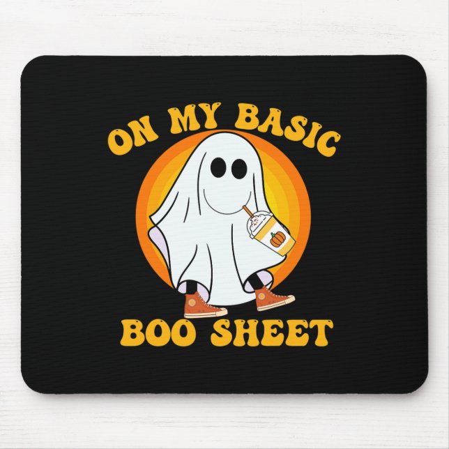 Pumpkin Spice Latte Fall Vibe Halloween Fun Basic  Mouse Pad (Front)