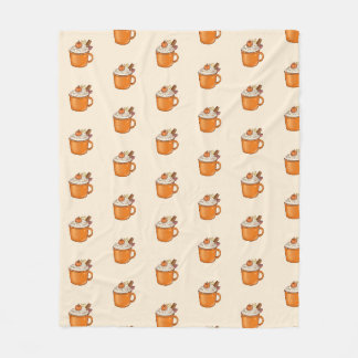 Pumpkin Spice Latte Fleece Blanket