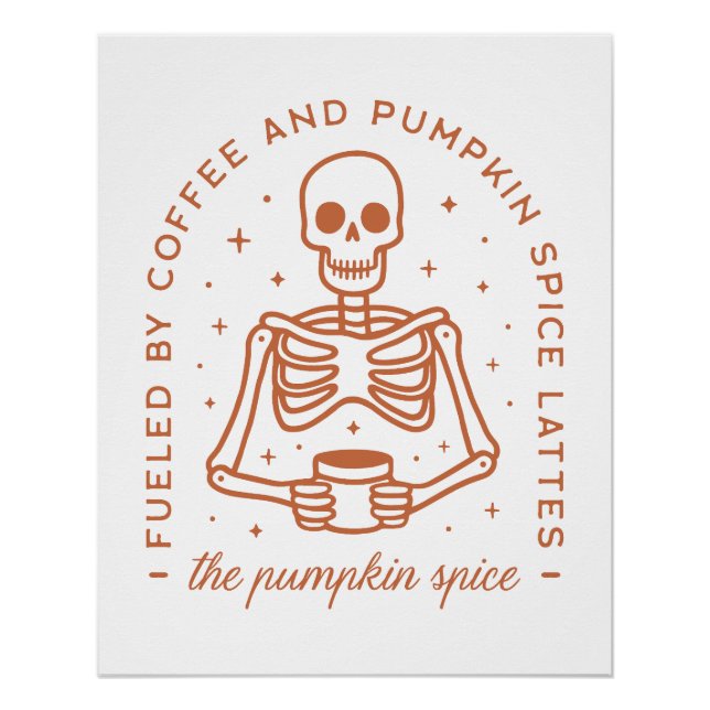 Pumpkin spice latte lover poster (Front)