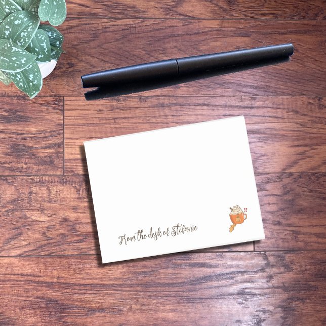 Pumpkin spice latte personalized post-it notes (Creator Uploaded)