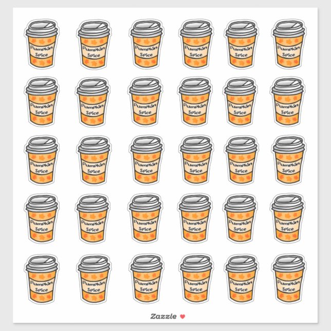 Pumpkin Spice Latte Set of Stickers (Sheet)
