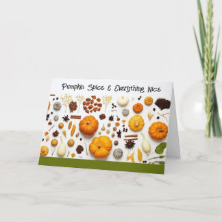 Pumpkin Spice Latte Thank You Card
