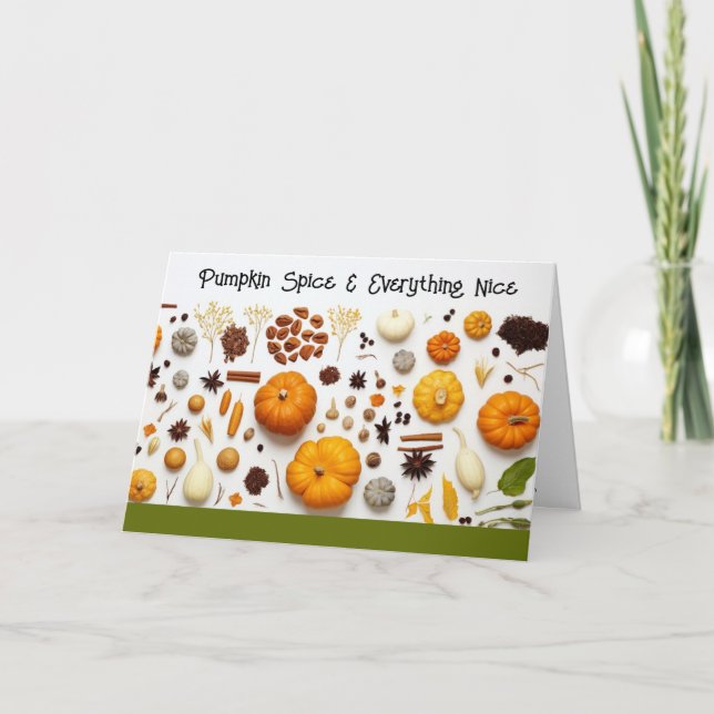 Pumpkin Spice Latte Thank You Card (Front)