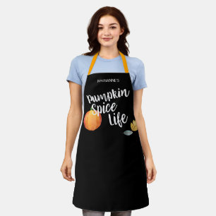 Pumpkin Spice Life & Name Apron