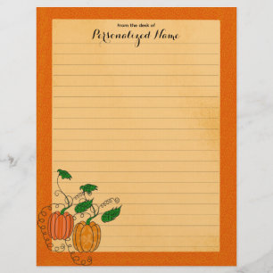 Pumpkin Spice - Lined  Letterhead