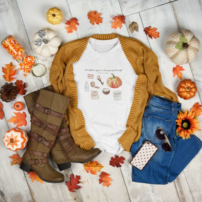 Pumpkin Spice Lover | Monogram Autumn T-Shirt (Creator Uploaded)