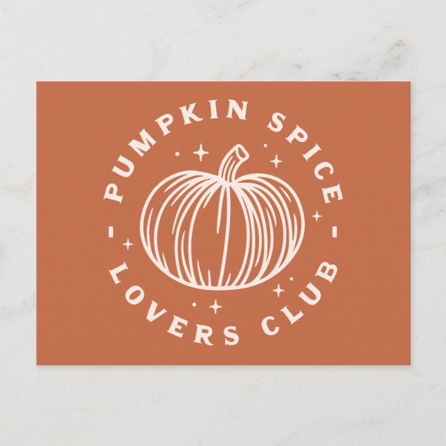 Pumpkin Spice Lovers Club Postcard (Front)