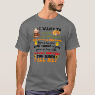 Pumpkin Spice Lovers Horror Movie Fall gift T-Shirt