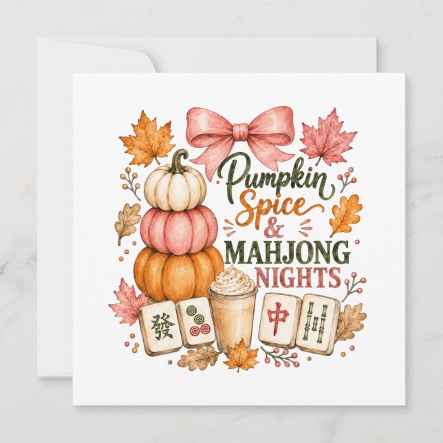Pumpkin Spice Mahjong Nights (Front)