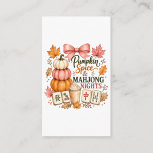 Pumpkin Spice Mahjong Nights Enclosure Card