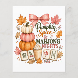 Pumpkin Spice Mahjong Nights Flyer