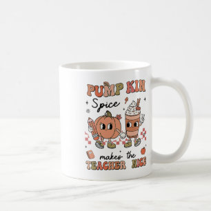 Pumpkin Spice Makes Teacher Nice Retro Teacher Tha Coffee Mug