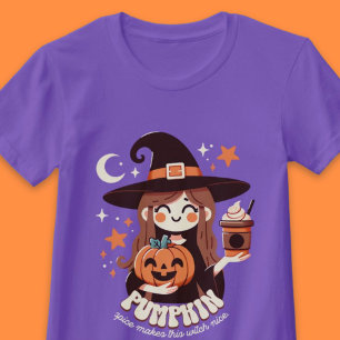 Pumpkin Spice Makes this Witch Nice Cute Halloween T-Shirt
