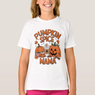 "Pumpkin Spice Mama – Cozy Fall Season Graphic" T-Shirt