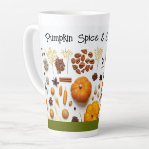 Pumpkin Spice Monogram Latte Latte Mug