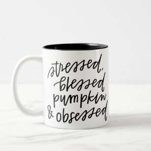 Pumpkin Spice Obsessed Fall Gift Two-Tone Coffee Mug