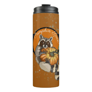 Pumpkin Spice! On a Roll Pumpkin Raccoon Thermal Tumbler