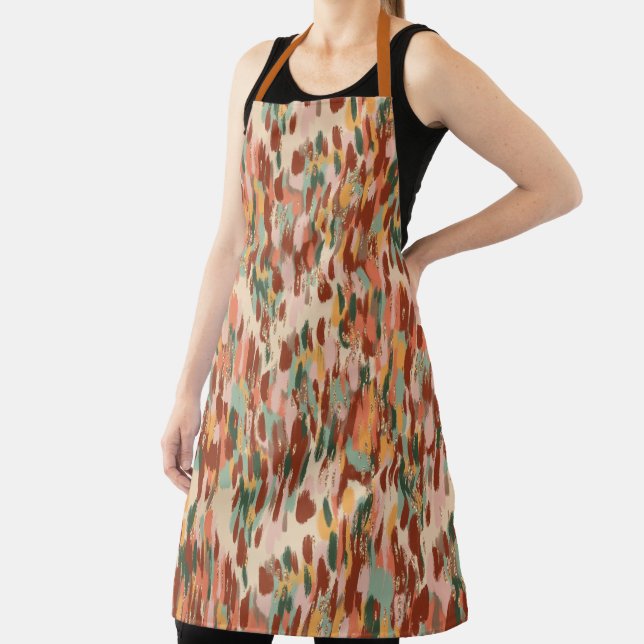 Pumpkin Spice Pattern Apron (Insitu)