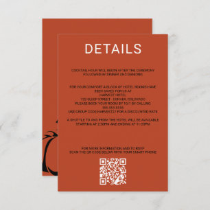 Pumpkin Spice QR Code and Details Enclosure Card