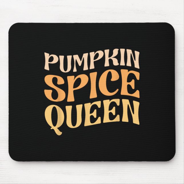 Pumpkin Spice Queen PSL Coffee Lover Retro Fall Au Mouse Pad (Front)