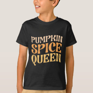 Pumpkin Spice Queen PSL Coffee Lover Retro Fall Au T-Shirt