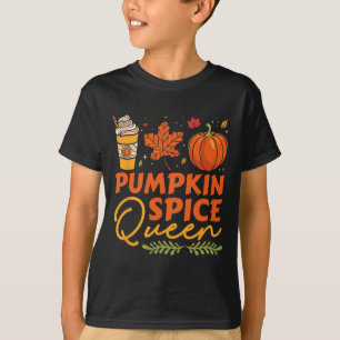 Pumpkin Spice Queen Thanksgiving Autumn Fall  T-Shirt