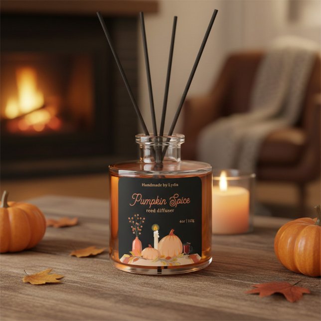 Pumpkin Spice Reed Diffuser Label (Creator Uploaded)