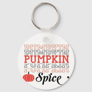 Pumpkin Spice Repeated Text - Autumn Keychain