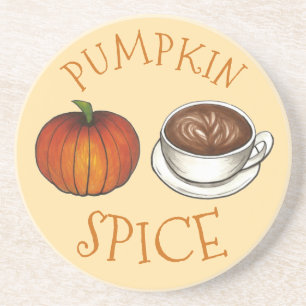 Pumpkin Spice Season Autumn Coffee Latte Fall Coaster