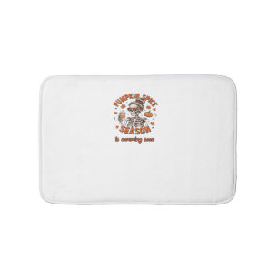 Pumpkin Spice Season is Comming Soon Halloween Fal Bath Mat