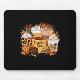 Pumpkin Spice Season Latte Coffee Lover Fall Thank Mouse Pad