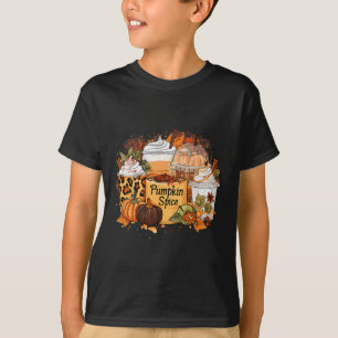 Pumpkin Spice Season Latte Coffee Lover Fall Thank T-Shirt