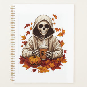 Pumpkin Spice Skeleton Planner