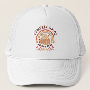 Pumpkin Spice Social Club – Cute Fall PSL Trucker Hat