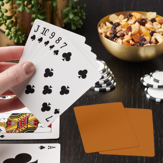 Pumpkin Spice Solid Colour Playing Cards (In Situ)