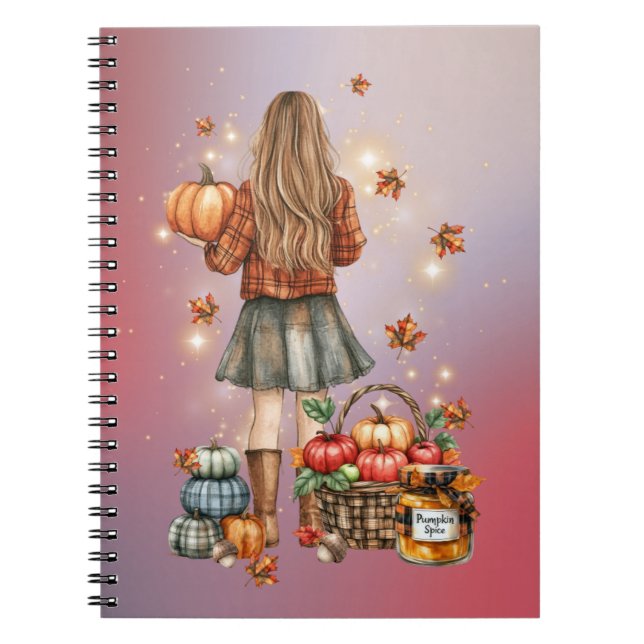 Pumpkin Spice Sparkle Notebook (Front)