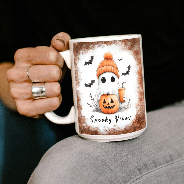 Pumpkin Spice Spooky Vibes Personalized Coffee Mug (Creator Uploaded)