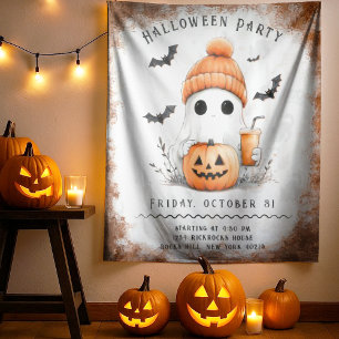 Pumpkin Spice Spooky Vibes Personalized Tapestry
