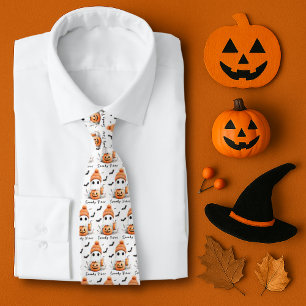 Pumpkin Spice Spooky Vibes Personalized Tie