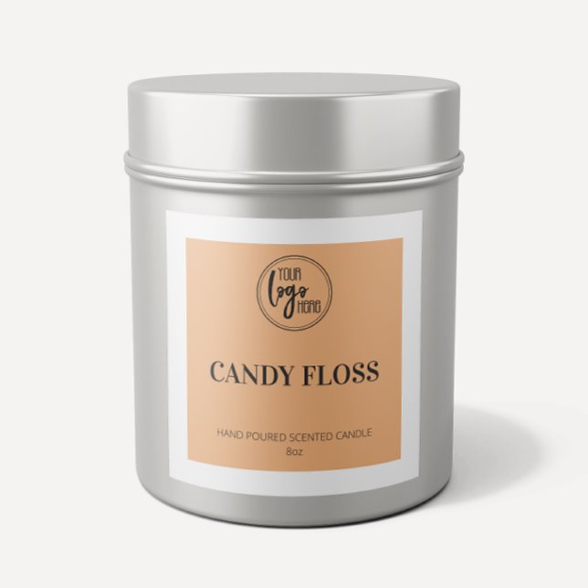 Pumpkin Spice Square Border Your Logo Candle Label (Creator Uploaded)