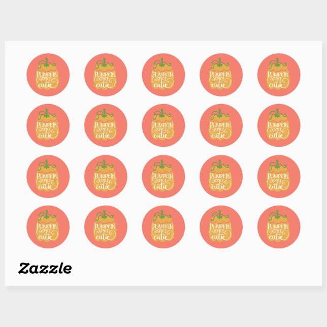 Pumpkin spice stickers & labels (Sheet)