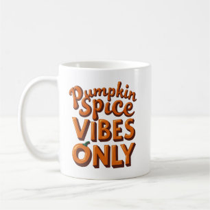 Pumpkin Spice Vibes Only – Retro 70s Groovy Coffee Mug