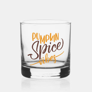 Pumpkin Spice Vibes Whiskey Glass