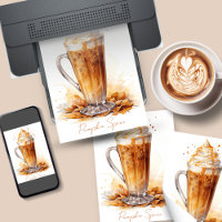 Pumpkin Spice Watercolor Painting Art