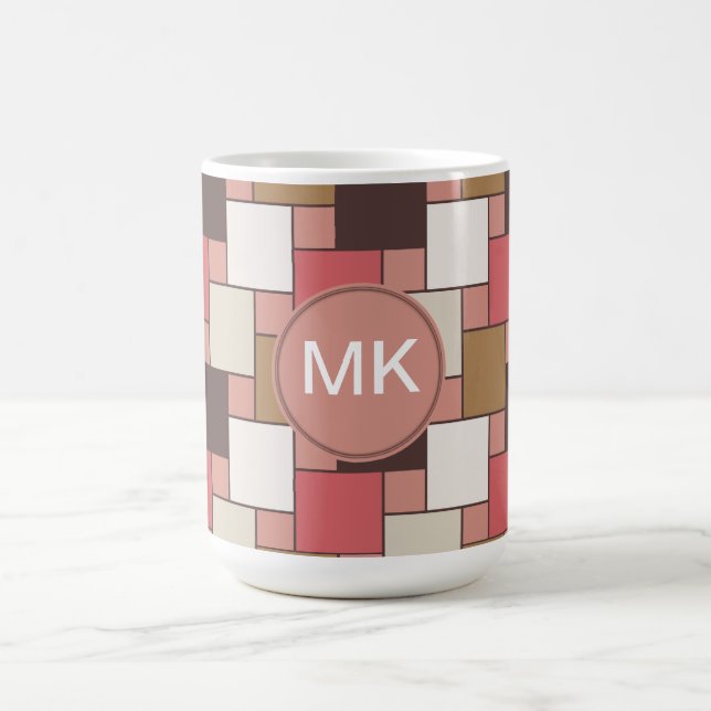 Pumpkin Spice Weave Pattern Coffee Mug (Center)